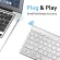 German QWERTZ Wireless Keyboard 2.4g Ultra Slim Deutsche Multimedia Keyboard Low Noise for Lap Desk Windows Smart TV