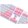 PBT Keycaps for Mechanical Keyboard Double Shot Pink White Combo Support Backlit US Standard 104 Keycap with Key Puller