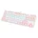 K100 87 Keys Green Backlight Wire USB Mechanical Keyboard Pink Gaming Girl Keyboard Abs-Resistant Mechanical Keyboard