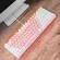 K100 87 Keys Green Backlight Wire USB Mechanical Keyboard Pink Gaming Girl Keyboard Abs-Resistant Mechanical Keyboard