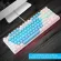 K100 87 Keys Green Backlight Wire USB Mechanical Keyboard Pink Gaming Girl Keyboard Abs-Resistant Mechanical Keyboard