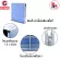 Getzhop steel bed, foldable bed Bed head With Reinforce Folding Bed 2 folding cushion, model EZ-0013, size 90x190x32cm. (Blue)