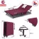 ThaiBULL JS002-70 Multipurpose Folding Bed Foldable bed, steel bed, patient bed (adjustable arm) Multi-Purpose Folding Bed (red), free! Covering bag+non -slip rubber+pillow