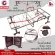 Getzhop Multipurpose Bed Bed with bed cushion, patient bed, ThaiBULL, model OLTCF250-80B, coconut fiber cushion Special big wheels! Size 80x190x50cm.