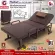 Getzhop bed can be folded. Bed with bed cushion, patient bed, height 50 cm. Special big wheels! ThaiBULL model OLT150-90B 90x190x50 cm. (PU movie) Free! Pillows+dustproof bags+veils (assorted patterns)