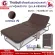 ThaiBULL model LK-FBS01PU foldable bed Bed with seats PU leather bed, size 75x186x37 cm. (Brown)