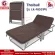ThaiBULL model LK-FBS01PU foldable bed Bed with seats PU leather bed, size 75x186x37 cm. (Brown)