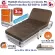 ThaiBull Leather Cushion Bed, Elderly Bed, Extra Bed, Leather Bed, Foldable Bed, with 3 feet wheels, bed with EZ-010 leather cushion, model 2108 (upgrade)