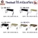 Thaibull รุ่น OB2-4514 โต๊ะทำงาน โต๊ะคร่อมเตียง โต๊ะอเนกประสงค์ โต๊ะหนังสือ มีขอบโต๊ะ ปรับระดับได้ มีล้อ ขนาด 155 -240