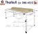 Thaibull รุ่น OB2-4512 โต๊ะทำงาน โต๊ะคร่อมเตียง โต๊ะอเนกประสงค์ โต๊ะหนังสือ ปรับระดับได้ มีขอบโต๊ะ มีล้อ ขนาด 135 -200 cm.