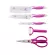 6 -piece ceramic Knife set knife set, Konoll model KN0005 - (Pink)