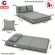 Getzhop Bed Bed Sofa Sofa Sofa, 2 seats, Sofabed ThaiBULL, model OLT501-150, size 150*190*16 cm. (5 feet), free! 2 pillows + fabrics (assorted designs)
