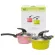 2 ceramic coated pots, Ceramic Cooking Pot - Pink / Green