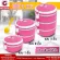 Getzhop ปิ่นโต 3 ชั้น Pinto ปิ่นโตสูญญากาศ Lunch Box ( สีชมพูเข้ม ) แถมฟรี! ช้อนพลาสติก