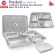 ThaiBULL, Stainless Stell 304 Stainless Tray, 5 Food Traray T-52 tray, free! Spoon-fork-chopsticks (assorted patterns)