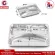 Getzhop stainless steel tray, 3 food hole trays with 304 stainless steel lid TBSS-3S, free! Spoon, fork
