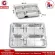 Thaibull ถาดอาหาร ถาดใส่อาหาร ถาดหลุมสแตนเลส 4 หลุม พร้อมฝาปิด Food tray รุ่น TBSS-4L (Stainless Stell 304) แถมฟรี! ช้อน,ส้อม