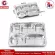ThaiBULL, food tray, stainless steel tray, 5 holes with stainless steel stainless steel model TBSS-5L (Stainless Stell 304), free! Spoon, fork