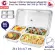 ThaiBULL, food tray, 4 stainless steel tray tray with a lid of Food Tray TBSS-4E (Stainless Stell 304)