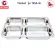 ThaiBULL, food tray, 4 stainless steel tray tray with a lid of Food Tray TBSS-4E (Stainless Stell 304)