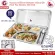 Thaibull ถาดอาหาร ถาดใส่อาหาร ถาดหลุมสแตนเลส 6 ช่อง พร้อมฝาปิด Food tray TBSS-6E (Stainless Stell 304) รุ่นใหญ่! แถมฟรี! อุปกรณ์เสริม