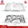 Thaibull ถาดอาหาร ถาดใส่อาหาร ถาดหลุมสแตนเลส 6 ช่อง พร้อมฝาปิด Food tray TBSS-6E (Stainless Stell 304) รุ่นใหญ่! แถมฟรี! อุปกรณ์เสริม