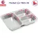 ThaiBULL Food Hole tray with stainless steel food tray (304) 3 channels, size 24x17x4 cm. Model TBSS-3N