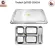 ThaiBULL Stainless Steel Stainless Steel Trays TBSS-5EN304 Food Tray Tray, 5 Hole Trucks, Food Tray (Stainless Stell 304) lid