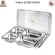 ThaiBULL Stainless Steel Stainless Steel Trays TBSS-5EN304 Food Tray Tray, 5 Hole Trucks, Food Tray (Stainless Stell 304) lid
