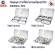 ThaiBULL Stainless Steel Stainless Steel Trays TBSS-5EN304 Food Tray Tray, 5 Hole Trucks, Food Tray (Stainless Stell 304) lid