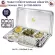 ThaiBULL model TBSS-6EN304, food tray, stainless steel food tray, 6-channel tray tray with Food Tray (Stainless Stell 304) lid