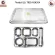 ThaiBULL model TBSS-6EN304, food tray, stainless steel food tray, 6-channel tray tray with Food Tray (Stainless Stell 304) lid