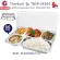 ThaiBULL model TBSP-5E304, stainless steel tray tray, 5 channels, Food Tray (Stainless Stell 304) with a lid (PP)