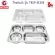 ThaiBULL model TBSP-5E304, stainless steel tray tray, 5 channels, Food Tray (Stainless Stell 304) with a lid (PP)