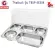 ThaiBULL model TBSP-5E304, stainless steel tray tray, 5 channels, Food Tray (Stainless Stell 304) with a lid (PP)