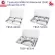 ThaiBULL model TBSS-6E304 Stainless steel tray tray 6 channels Food Tray (Stainless Stell 304) with lid (PP)