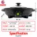 Getzhop Suki pot, grill, barbecue 2 in 1 grill pan model SK-J3201 with a glass cover