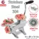 JING FAN เครื่องบดเนื้อ เครื่องบดอเนกประสงค์ เครื่องบดมือหมุน สแตนเลส ใบมีดเบอร์ 22 แถมฟรี! อะไหล่เฟืองและใบมีด