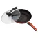 Getzhop Diamond coated pan, 30 cm, shallow bottom + PAN cover model Yiguozhijun - (Red)