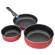 Getzhop Teflon Pot 6-piece Delicious Special Set kitchen set, JF-LO7-6 (Red)