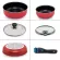 Getzhop Teflon Pot 6-piece Delicious Special Set kitchen set, JF-LO7-6 (Red)