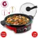 LIVEN ELECTRIC POT Electric Sukiyaki pot Multipurpose Multi-function model JG-J3501 (Black/Red)