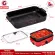 House Worth Takoyaki Takoyaki Maker 3, 3in1 multi-purpose grill, HW-3IN1+ glass lid (Red)