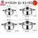 House Worth, 16-piece stainless steel kitchen utensils, stainless steel pots with a kitchen coat set / Stainless Stell Cookware model KS-16S.