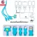 Getzhop charging cable 110cm 5 in 1 cable. USB cable charging data.
