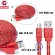 Getzhop Charging cable USB Flat Micro USB Knitting, Charger Mobile USB, Charging/Sync cable, charging