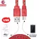 Getzhop Charging cable USB Flat Micro USB Knitting, Charger Mobile USB, Charging/Sync cable, charging