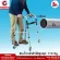 Getzhop Walker Stand Walker Walker Equipment Training 4 Legs with Front-Rear wheel adjustable with YADE YC8230 (with armrest)