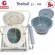 Getzhop Sitting chair with a backrest Stainless steel toilets adjust the height-removable folding model 804 (Silver)