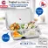 ThaiBULL, 4-hole stainless steel tray tray with Food Tray, TBSS-4L (Stainless Stell 304), no free gift.